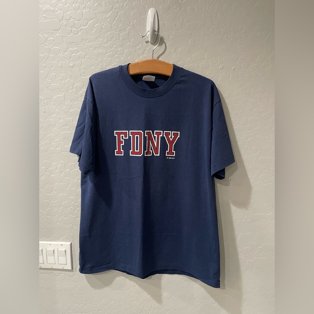 Vintage New York Fire Department FDNY SS‎ Shirt Size Large